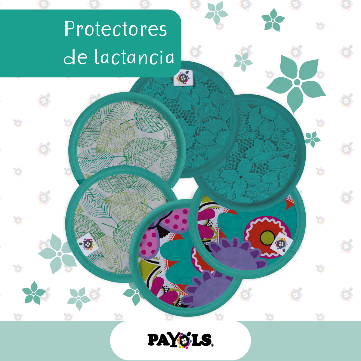 Espanol Paquete De Protectores De Lactancia Tonos Verdes